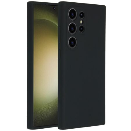 Accezz Liquid Silicone Backcover Samsung Galaxy S24 Ultra Telefoonhoesje Zwart | Accezz