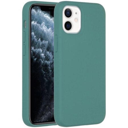 Accezz Liquid Silicone Backcover iPhone 12 Mini Telefoonhoesje Groen | Accezz
