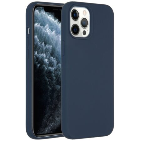 Accezz Liquid Silicone Backcover iPhone 12 Pro Max Telefoonhoesje Blauw | Accezz