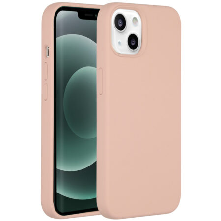 Accezz Liquid Silicone Backcover iPhone 13 Mini Telefoonhoesje Roze | Accezz