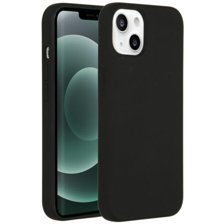 Accezz Liquid Silicone Backcover iPhone 13 Mini Telefoonhoesje Zwart | Accezz