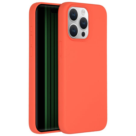 Accezz Liquid Silicone Backcover iPhone 15 Pro Max Telefoonhoesje Oranje | Accezz