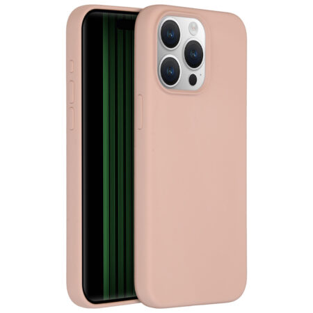 Accezz Liquid Silicone Backcover iPhone 15 Pro Max Telefoonhoesje Roze | Accezz