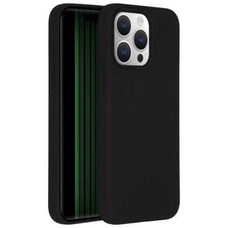 Accezz Liquid Silicone Backcover iPhone 15 Pro Max Telefoonhoesje Zwart | Accezz