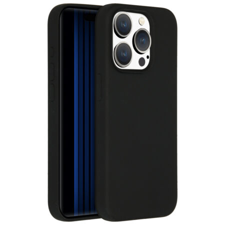 Accezz Liquid Silicone Backcover iPhone 15 Pro Telefoonhoesje Zwart | Accezz