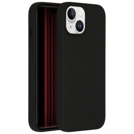 Accezz Liquid Silicone Backcover iPhone 15 Telefoonhoesje Zwart | Accezz