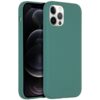 Accezz Liquid Silicone Backcover met MagSafe iPhone 12 (Pro) Telefoonhoesje Groen | Accezz
