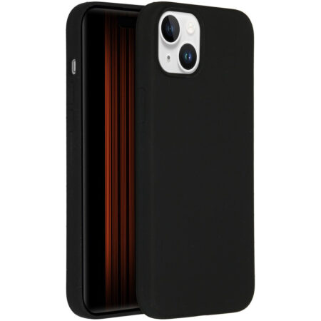 Accezz Liquid Silicone Backcover met MagSafe iPhone 15 Plus Telefoonhoesje Zwart | Accezz