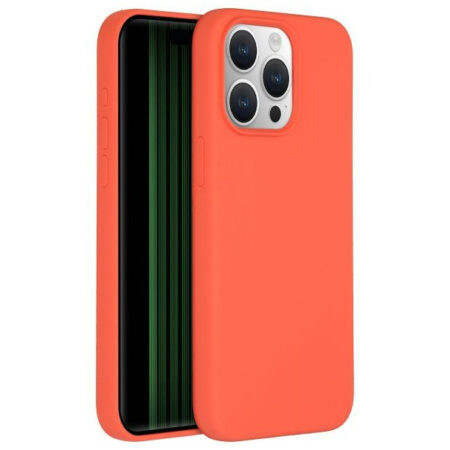 Accezz Liquid Silicone Backcover met MagSafe iPhone 15 Pro Max Telefoonhoesje Oranje | Accezz