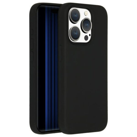 Accezz Liquid Silicone Backcover met MagSafe iPhone 15 Pro Telefoonhoesje Zwart | Accezz