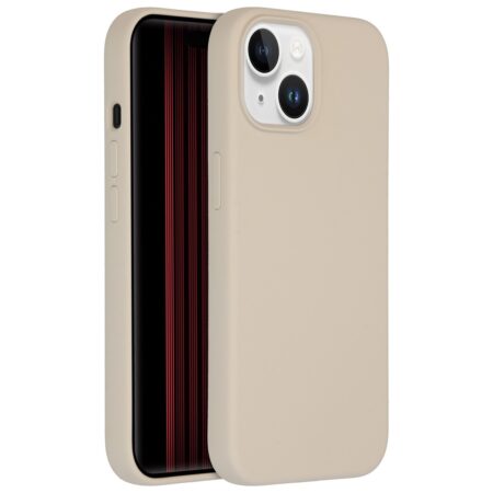Accezz Liquid Silicone Backcover met MagSafe iPhone 15 Telefoonhoesje Grijs | Accezz