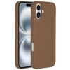 Accezz Liquid Silicone Backcover met MagSafe iPhone 16 Plus Telefoonhoesje Bruin | Accezz