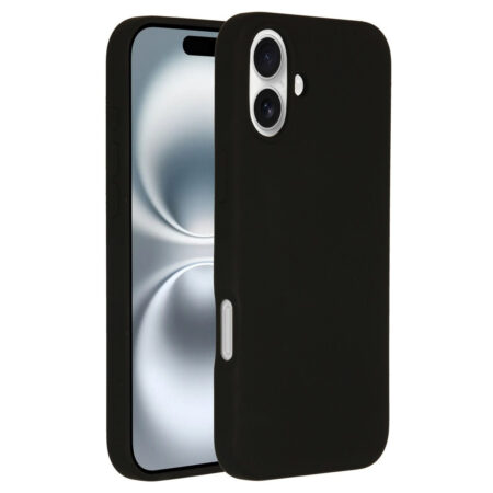 Accezz Liquid Silicone Backcover met MagSafe iPhone 16 Plus Telefoonhoesje Zwart | Accezz
