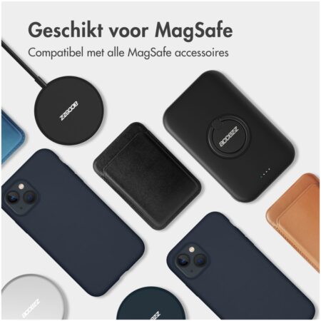 Accezz Liquid Silicone Backcover met MagSafe iPhone 16 Pro Max Telefoonhoesje Blauw | Accezz