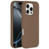 Accezz Liquid Silicone Backcover met MagSafe iPhone 16 Pro Max Telefoonhoesje Bruin | Accezz