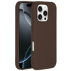 Accezz Liquid Silicone Backcover met MagSafe iPhone 16 Pro Max Telefoonhoesje Bruin | Accezz