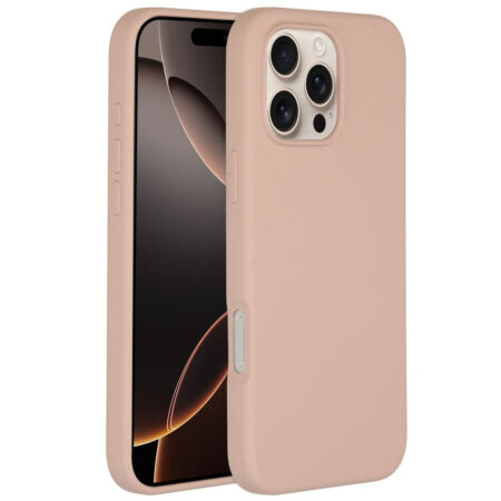 Accezz Liquid Silicone Backcover met MagSafe iPhone 16 Pro Max Telefoonhoesje Roze | Accezz