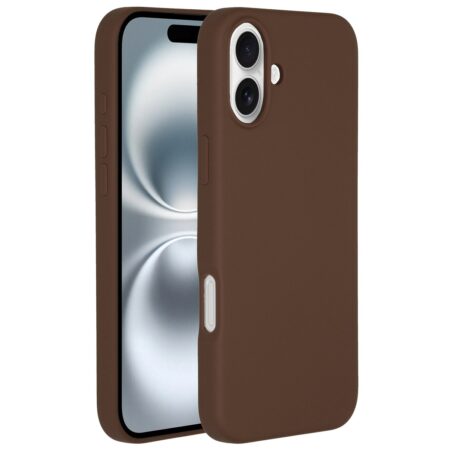 Accezz Liquid Silicone Backcover met MagSafe iPhone 16 Telefoonhoesje Bruin | Accezz