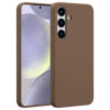 Accezz Liquid Silicone Backcover met MagSafe voor Samsung Galaxy S25 Plus Telefoonhoesje Bruin | Accezz