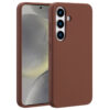 Accezz Liquid Silicone Backcover met MagSafe voor Samsung Galaxy S25 Telefoonhoesje Bruin | Accezz