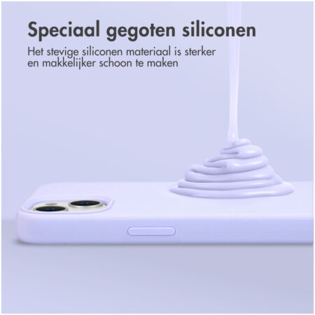 Accezz Liquid Silicone Backcover voor Samsung Galaxy S25 Plus Telefoonhoesje Paars | Accezz
