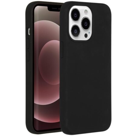 Accezz Liquid Silicone voor Apple iPhone 13 Pro Max Telefoonhoesje Zwart | Accezz