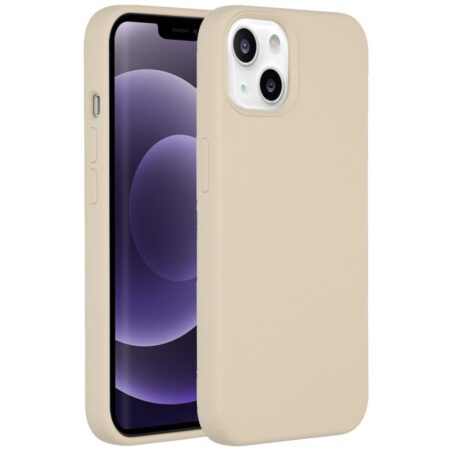 Accezz Liquid Silicone voor Apple iPhone 13 Telefoonhoesje Beige | Accezz