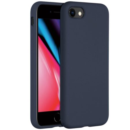 Accezz Liquid Silicone voor Apple iPhone SE (2022 / 2020) / 8 / 7 Telefoonhoesje Blauw | Accezz
