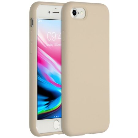 Accezz Liquid Silicone voor Apple iPhone SE (2022 / 2020) / 8 / 7 Telefoonhoesje Bruin | Accezz