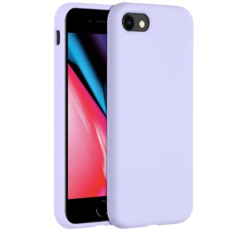 Accezz Liquid Silicone voor Apple iPhone SE (2022 / 2020) / 8 / 7 Telefoonhoesje Paars | Accezz
