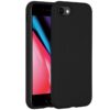 Accezz Liquid Silicone voor Apple iPhone SE (2022 / 2020) / 8 / 7 Telefoonhoesje Zwart | Accezz