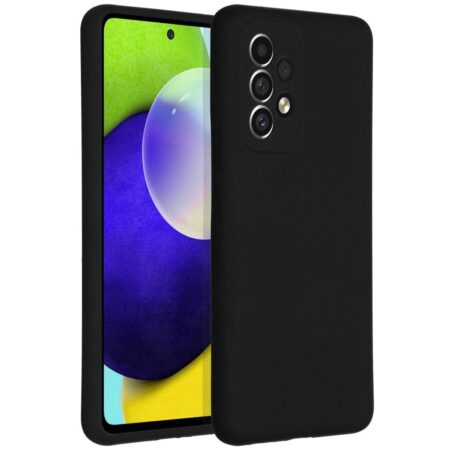 Accezz Liquid Silicone voor Samsung Galaxy A53 Telefoonhoesje Zwart | Accezz