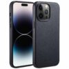 Accezz MagSafe Leather Backcover iPhone 14 Pro Max Telefoonhoesje Zwart | Accezz