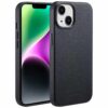Accezz MagSafe Leather Backcover iPhone 14 Telefoonhoesje Zwart | Accezz