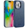 Accezz MagSafe Leather Backcover voor iPhone 16 Pro Telefoonhoesje Blauw | Accezz