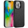 Accezz MagSafe Leather Backcover voor iPhone 16 Pro Telefoonhoesje Zwart | Accezz