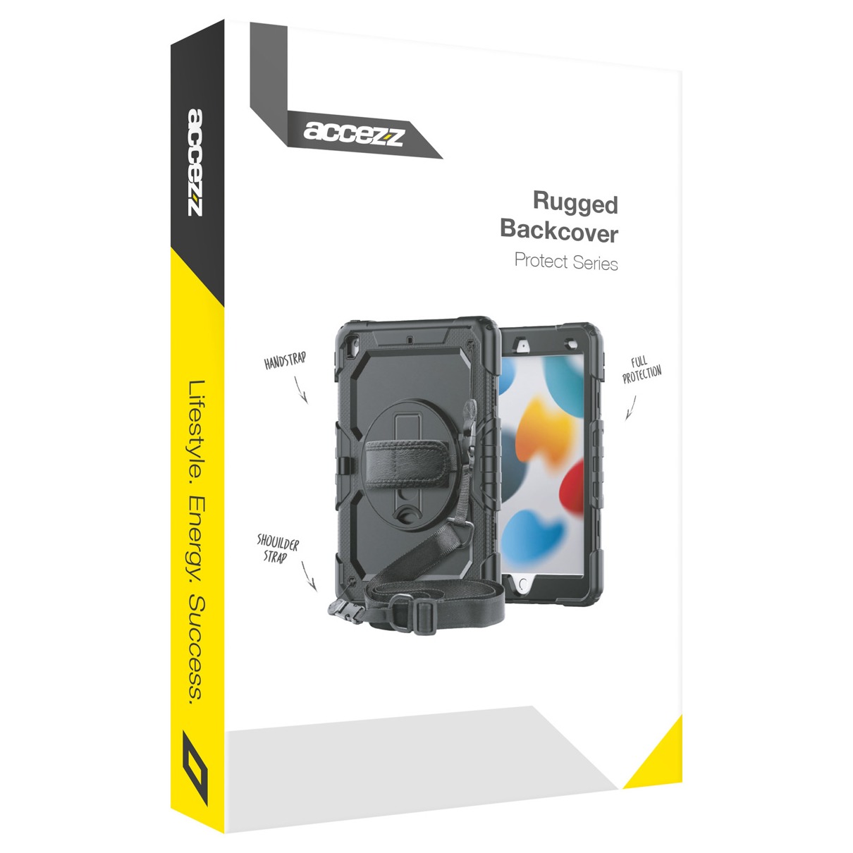Accezz Rugged Backcover met schouderstrap Samsung Galaxy Tab S9 Ultra Tablethoesje Zwart | Accezz