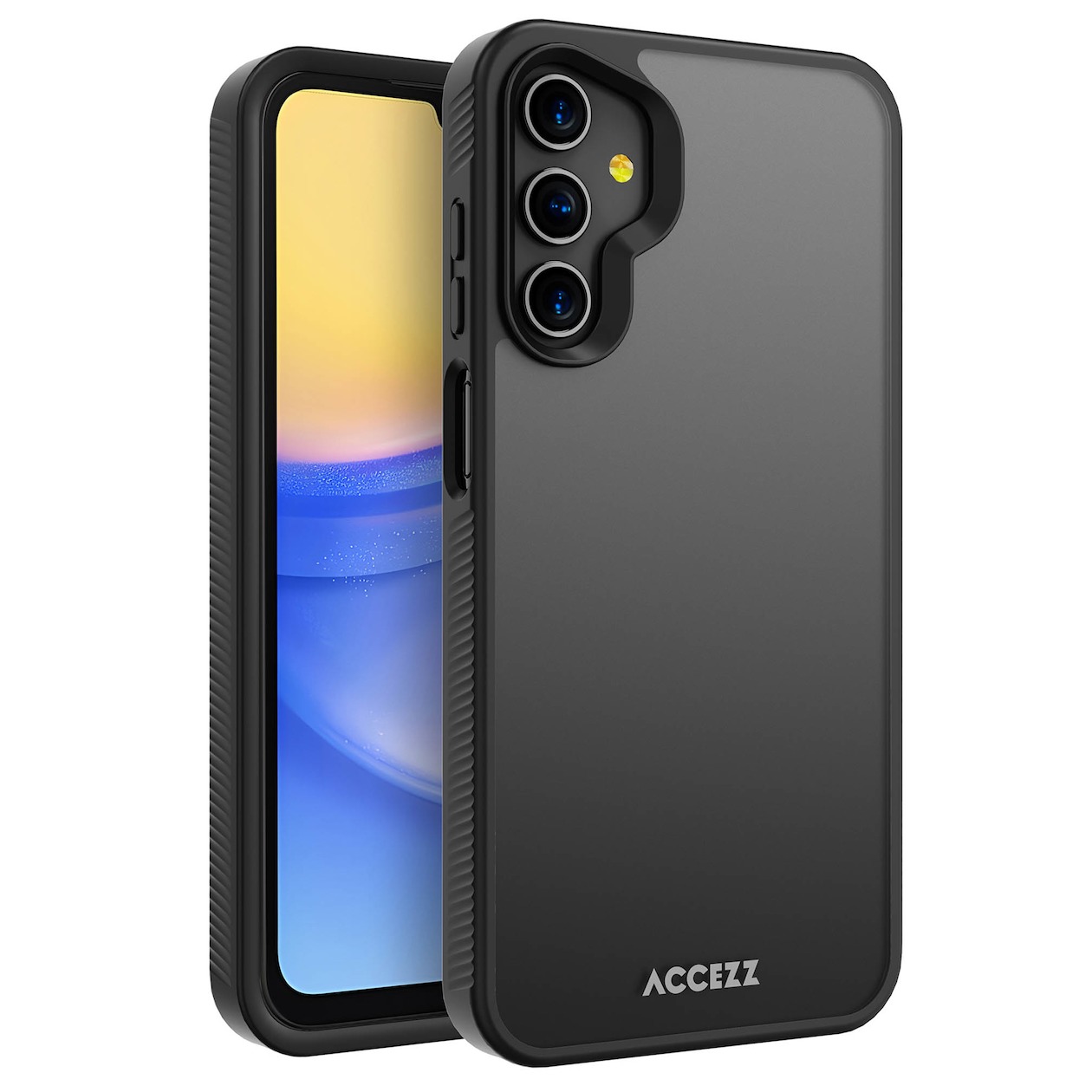 Accezz Rugged Frosted Backcover Samsung Galaxy A15 (5G/4G) Telefoonhoesje Zwart | Accezz
