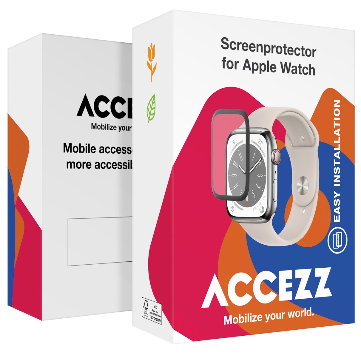 Accezz Screenprotector met applicator Apple Watch Series 10 - 42 mm Smartphone screenprotector Transparant | Accezz