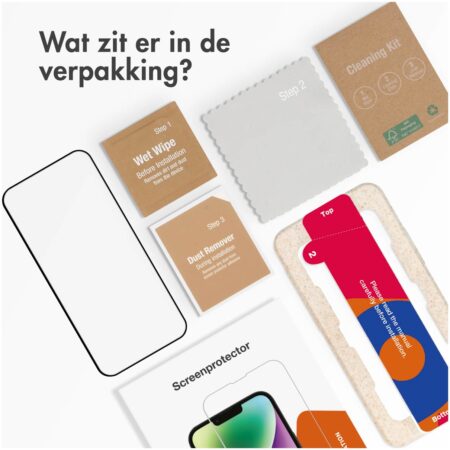 Accezz Triple Strong Full Cover Glas Screenprotector met applicator iPhone 15 Plus Tablet screenprotector Transparant | Accezz
