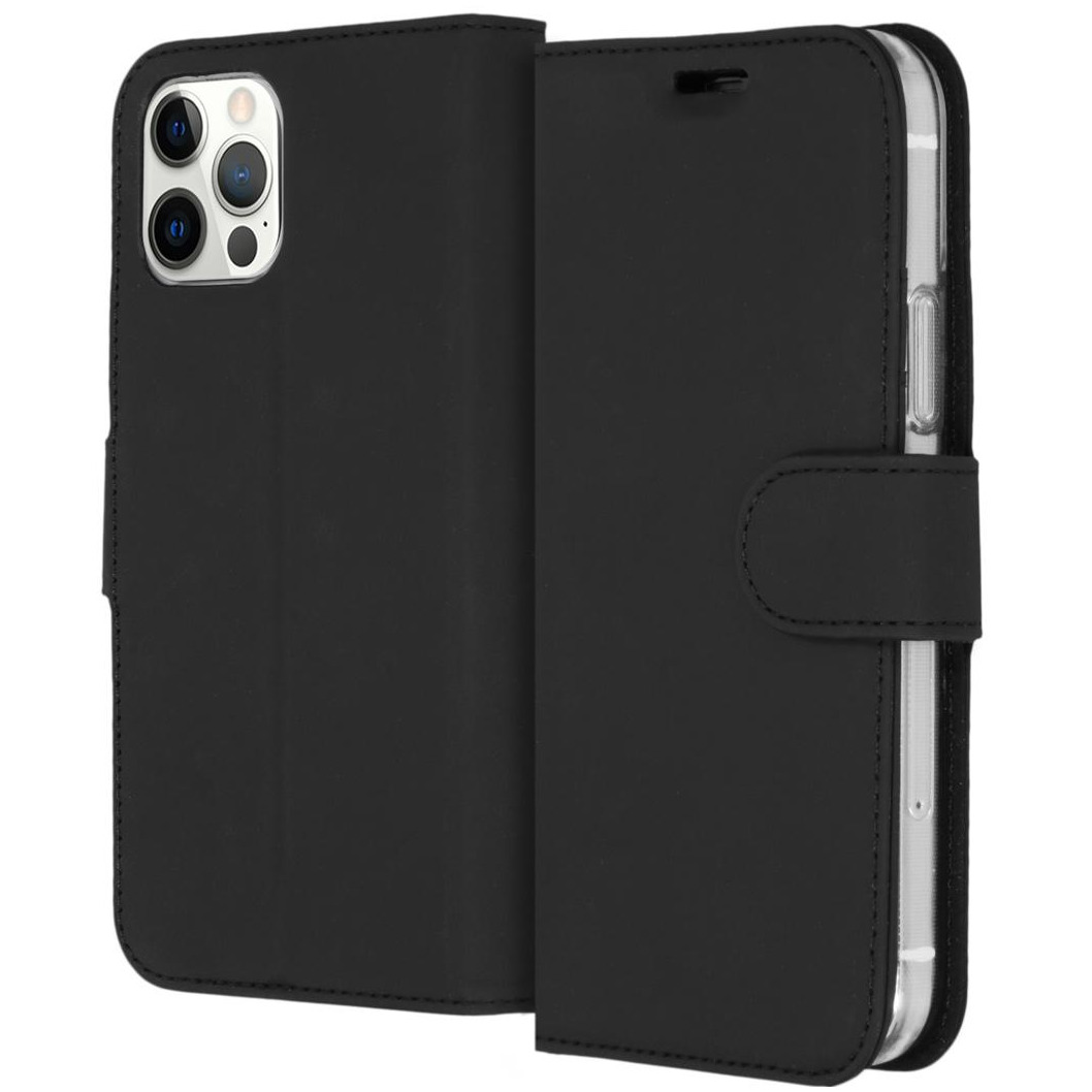 Accezz Wallet Case voor Apple iPhone 12 (Pro) Telefoonhoesje Zwart | Accezz