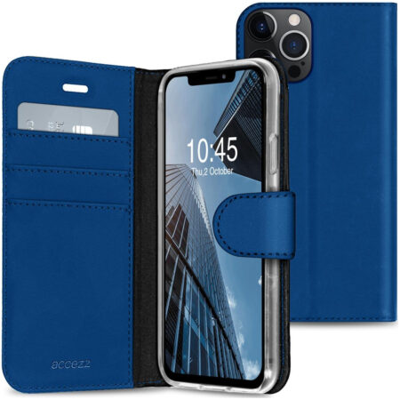 Accezz Wallet Case voor Apple iPhone 13 Pro Telefoonhoesje Blauw | Accezz