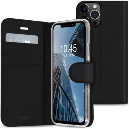 Accezz Wallet Case voor Apple iPhone 13 Pro Telefoonhoesje Zwart | Accezz