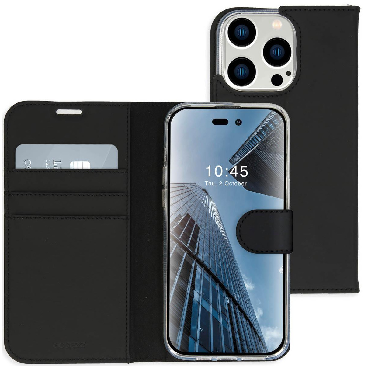 Accezz Wallet Case voor Apple iPhone 14 Pro Max Telefoonhoesje Zwart | Accezz