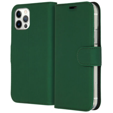 Accezz Wallet Softcase Bookcase iPhone 12 (Pro) Telefoonhoesje Groen | Accezz