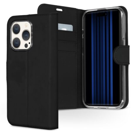 Accezz Wallet Softcase Bookcase iPhone 15 Pro Telefoonhoesje Zwart | Accezz