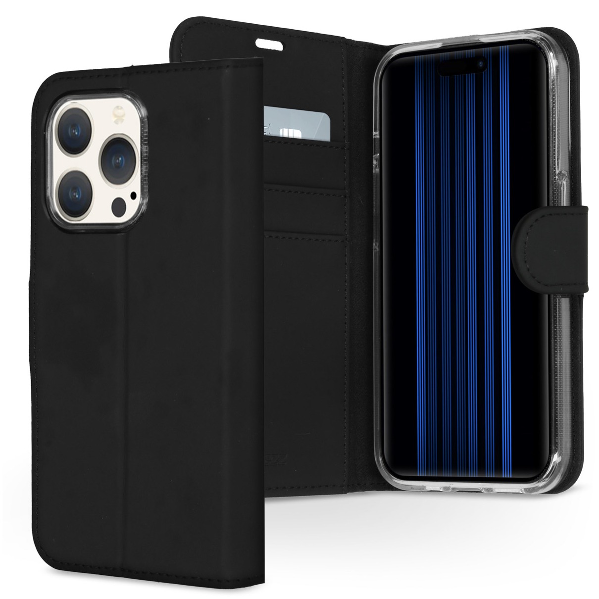 Accezz Wallet Softcase Bookcase iPhone 15 Pro Telefoonhoesje Zwart | Accezz