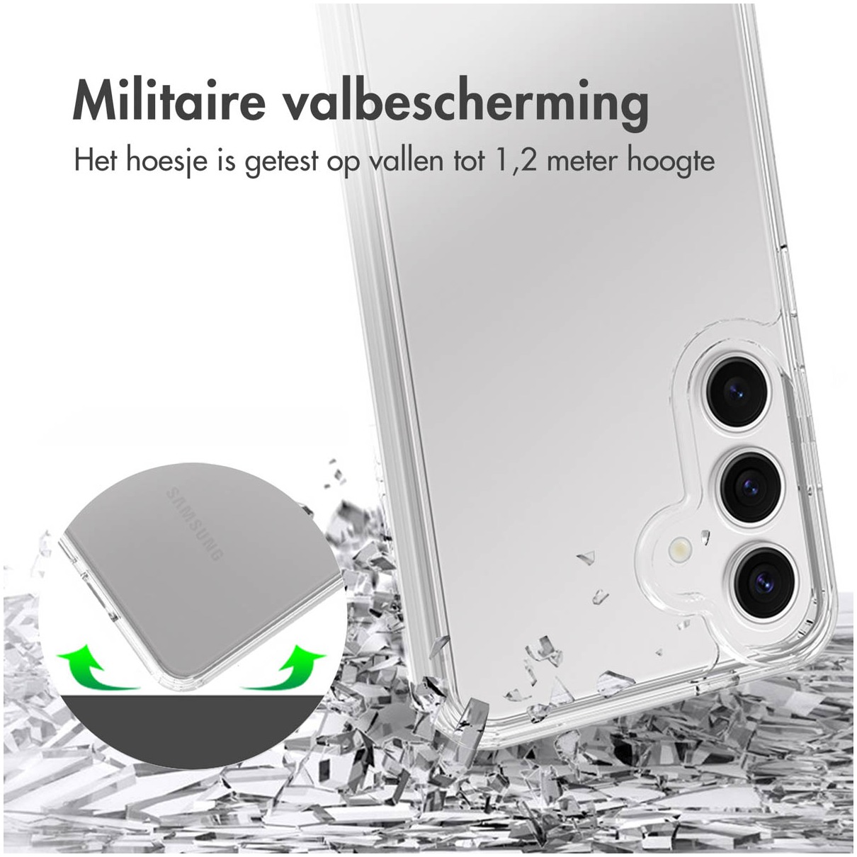 Accezz Xtreme Impact Backcover voor Samsung Galaxy S25 Telefoonhoesje Transparant | Accezz