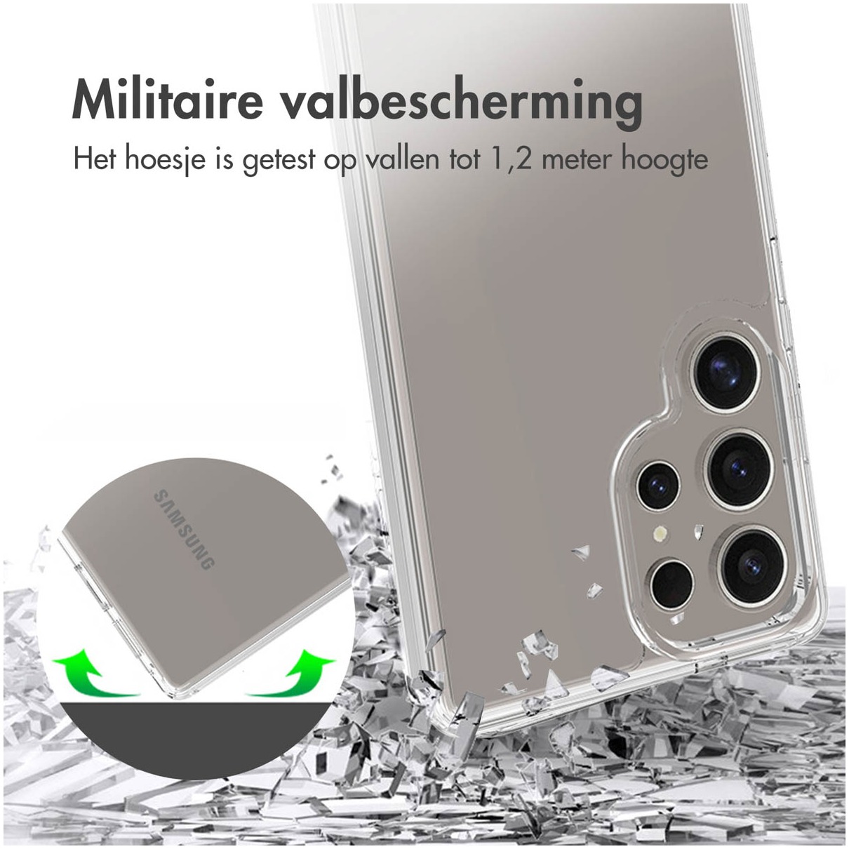 Accezz Xtreme Impact Backcover voor Samsung Galaxy S25 Ultra Telefoonhoesje Transparant | Accezz