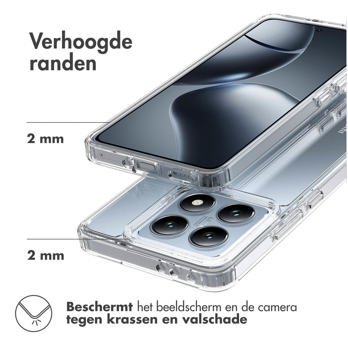 Accezz Xtreme Impact Backcover voor Xiaomi 14T Telefoonhoesje Transparant | Accezz